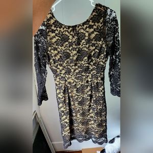 Gold & Black Lace Dress